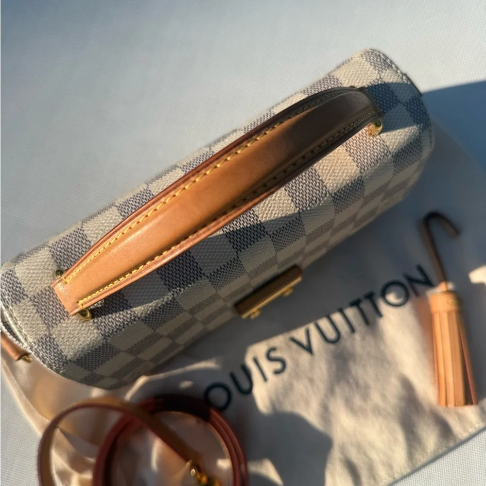 SALE‼️Louis Vuitton Croissette Damier Azur Top Handle Crossbody